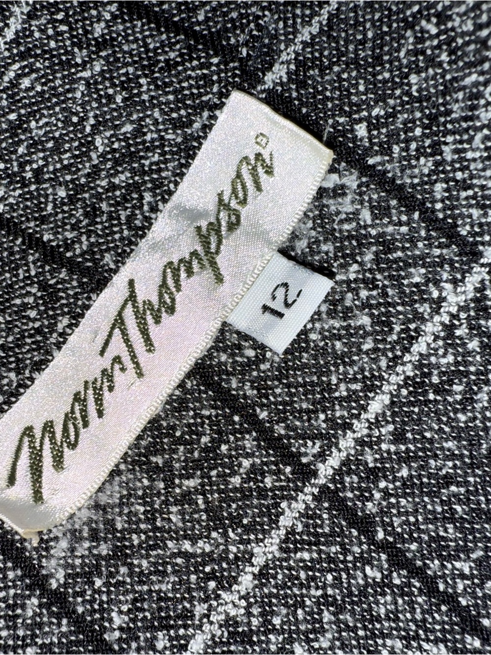 Womens Windowpane Cropped Button Jacket raw hem medium - Picture 3 of 4